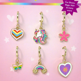 Rainbow Unicorn 6-pack Shoelace Charm Set - Pink Poppy Australia