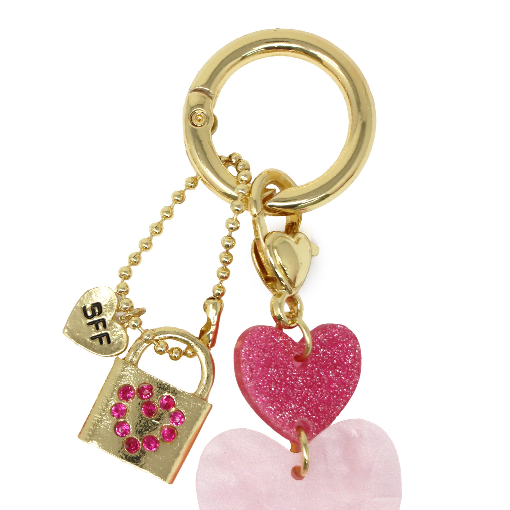 BFF Heart Keyring Set - Pink Poppy Australia