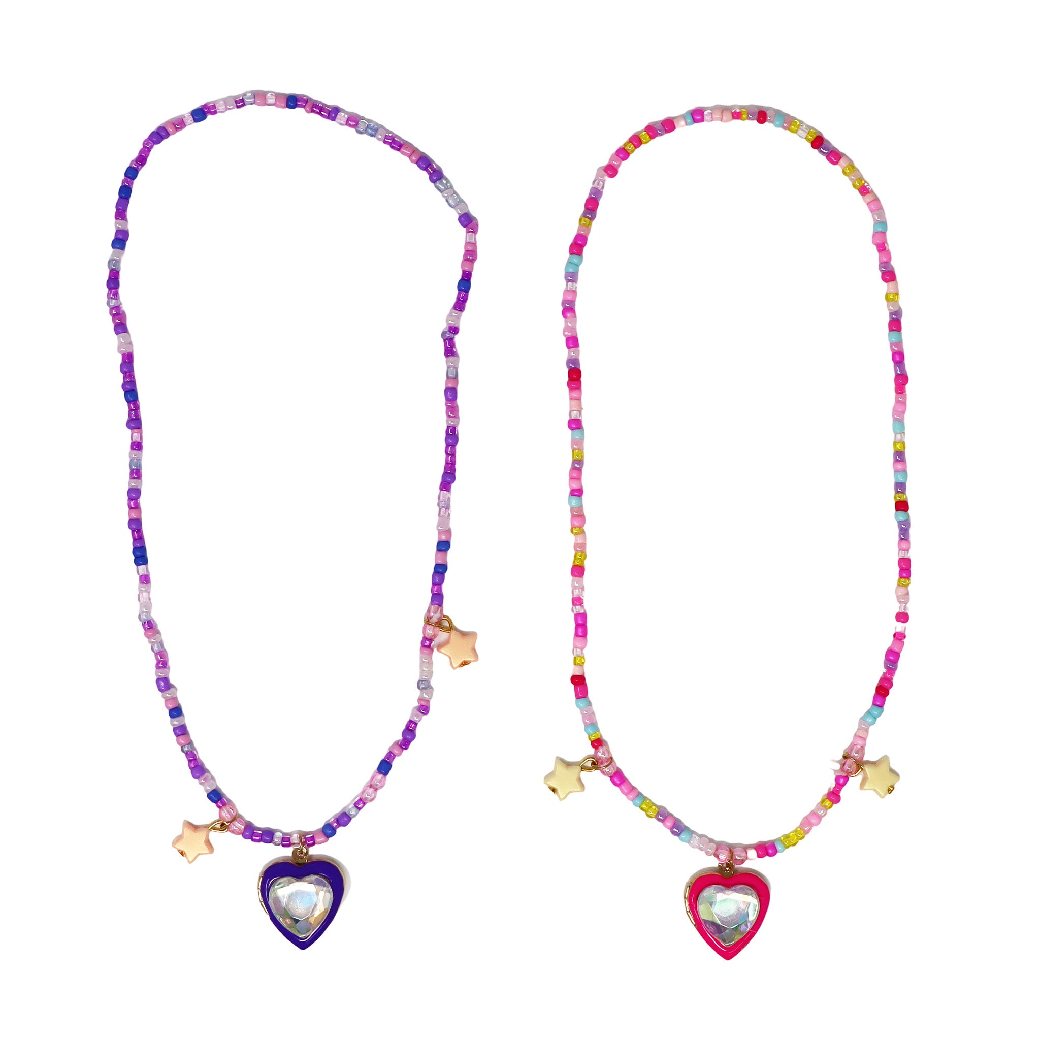 BFF Sparkle Heart Bestie Necklace Set - Pink Poppy Australia