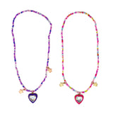 BFF Sparkle Heart Bestie Necklace Set - Pink Poppy Australia