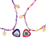 BFF Sparkle Heart Bestie Necklace Set - Pink Poppy Australia