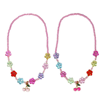 BFF Cherry Friendship Necklace Set - Pink Poppy Australia