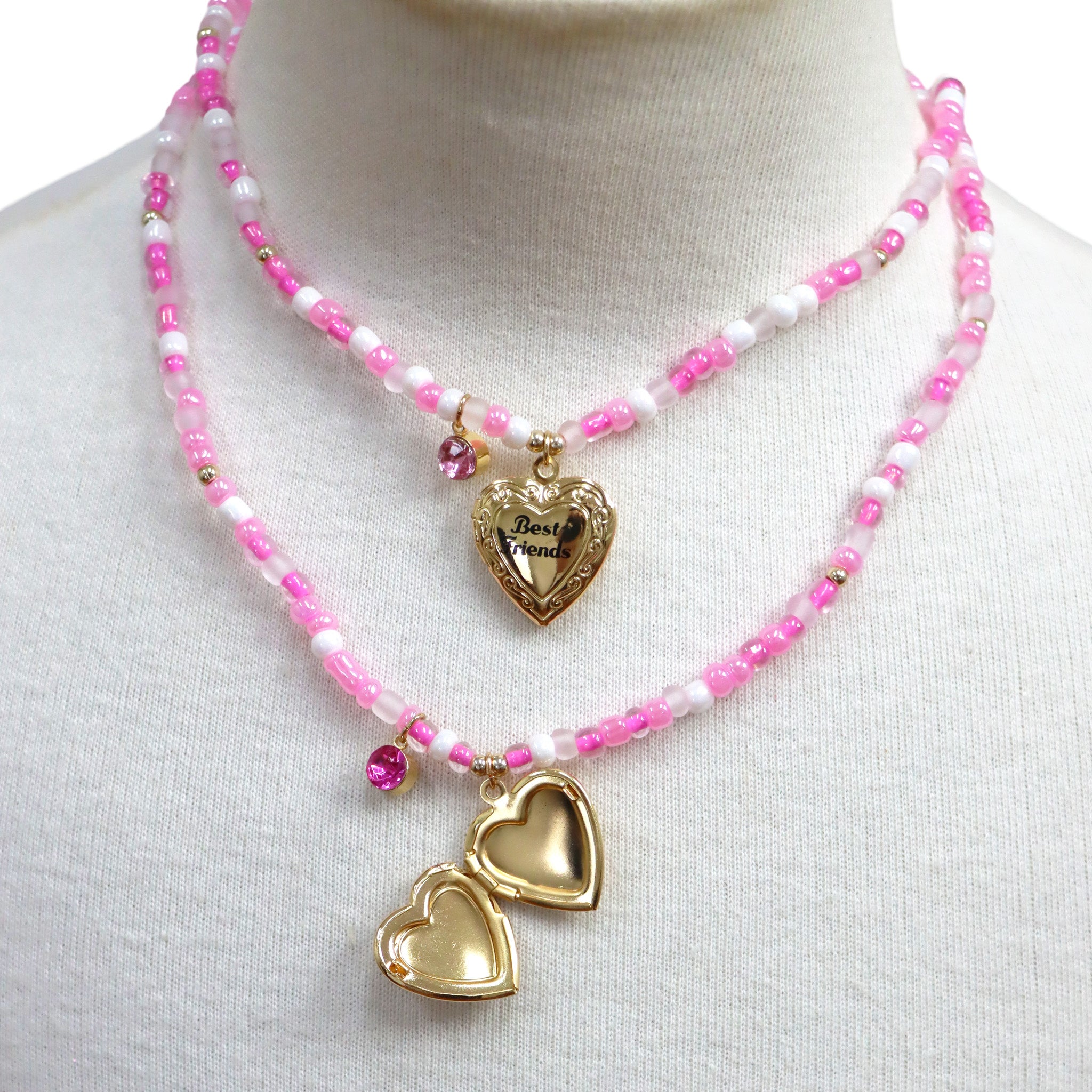 BFF Locket Necklace Set - Pink Poppy Australia