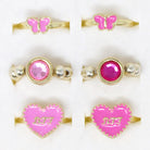 BFF Heart & Butterfly Ring Set - Pink Poppy Australia
