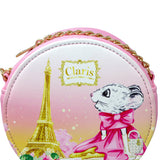 Claris The Chicest Mouse in Paris™ Magnificent Mess Printed Handbag - Pink Poppy Australia