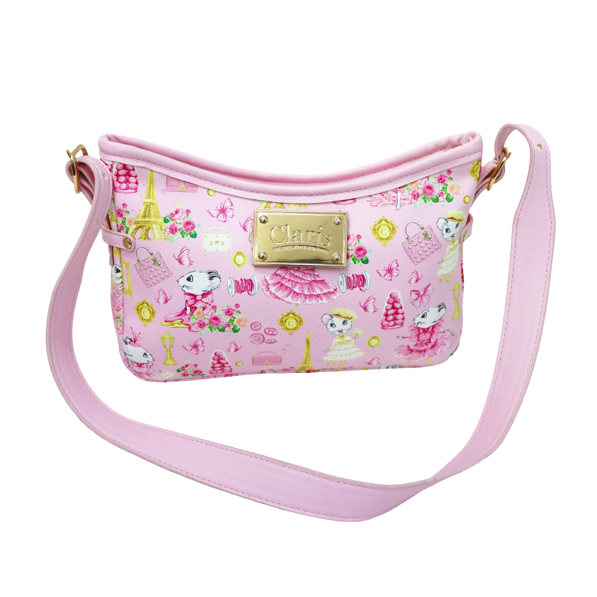 Claris the Chicest Mouse in Paris Fashion Shoulder Handbag - Pink Poppy Australia