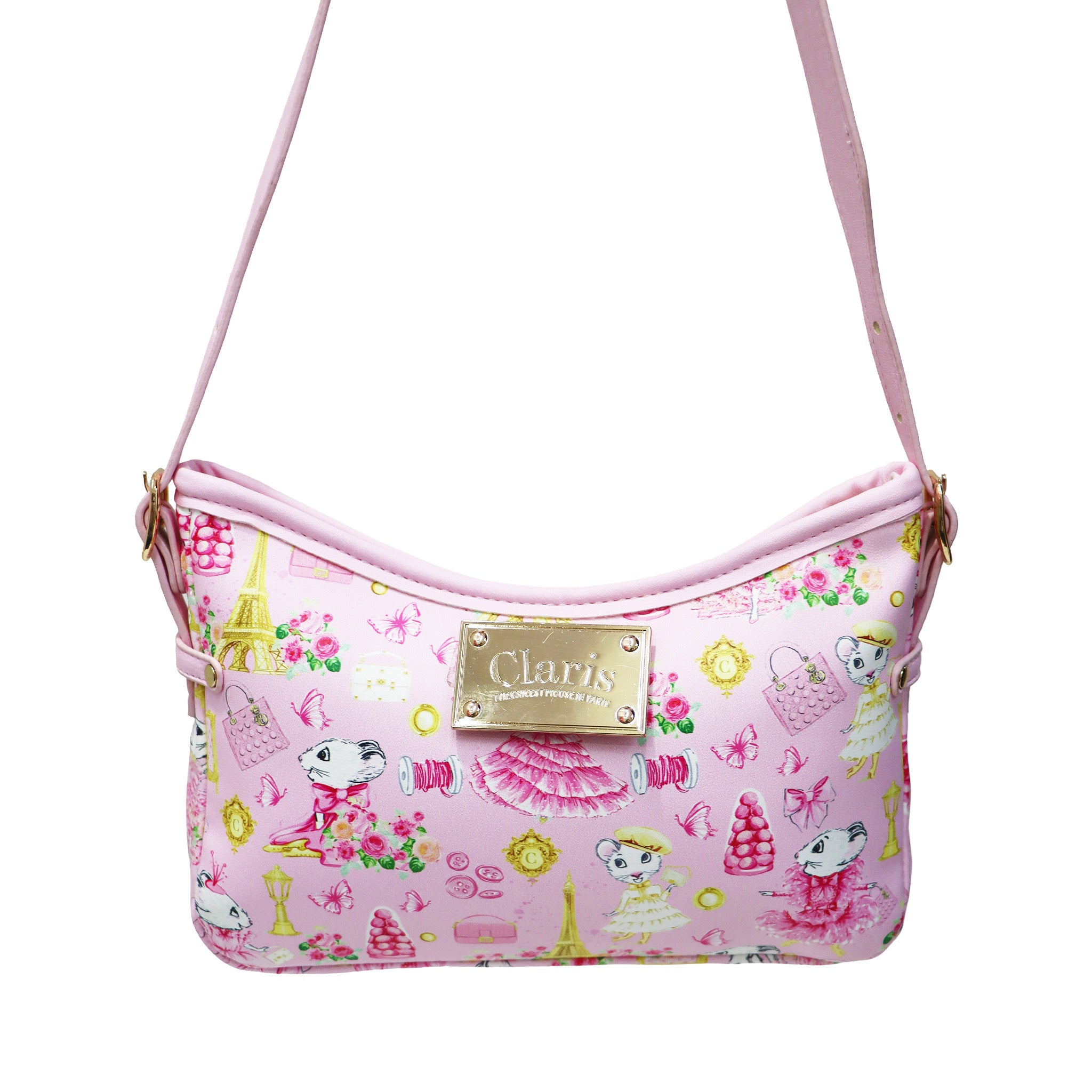 Claris the Chicest Mouse in Paris Fashion Shoulder Handbag - Pink Poppy Australia