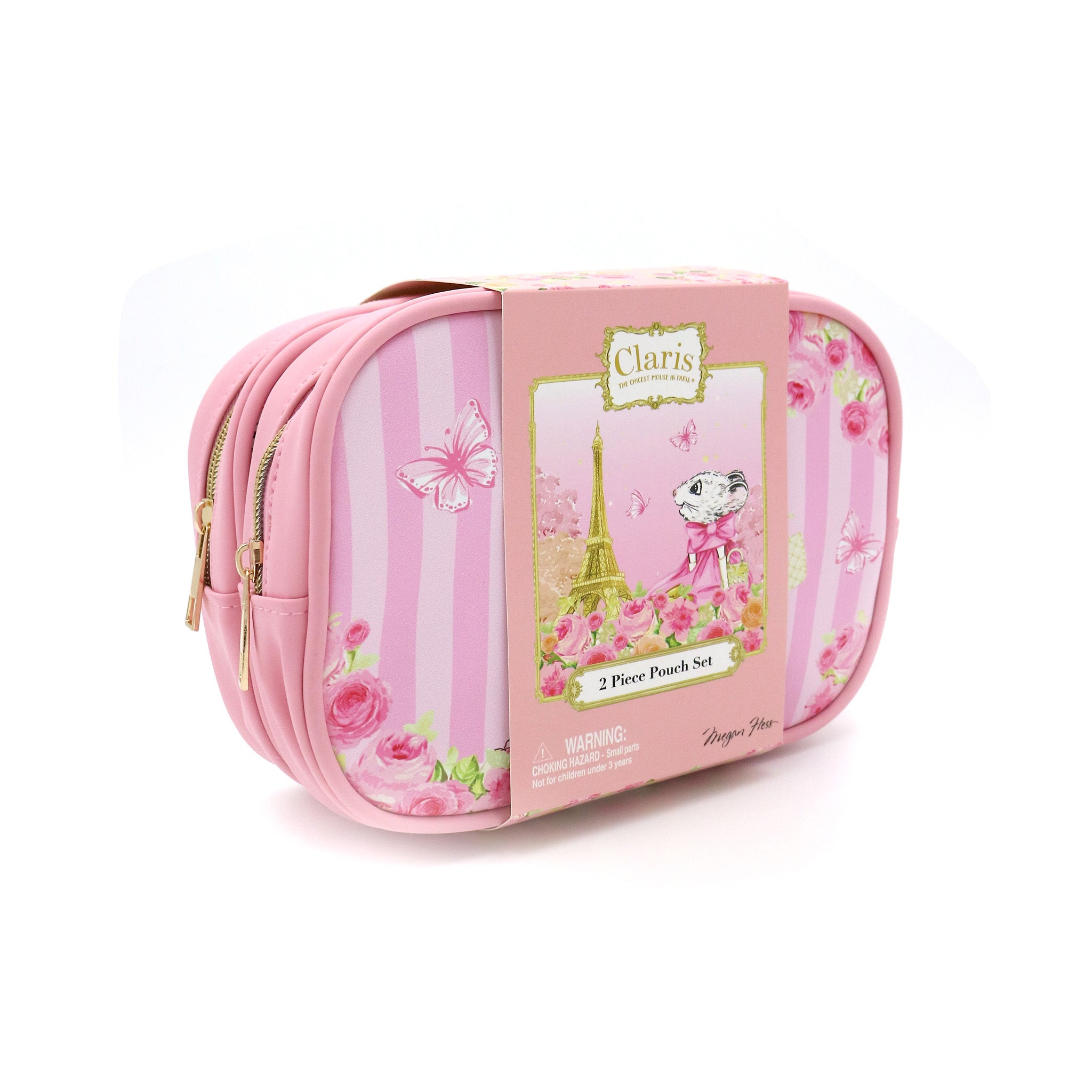Claris the Chicest Mouse in Paris Cosmetic Pouches - Pink Poppy Australia