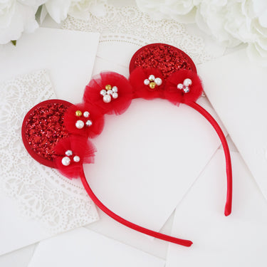 Claris: The Chicest Mouse In Paris™ Ears Holiday Heist Headband - Pink Poppy Australia