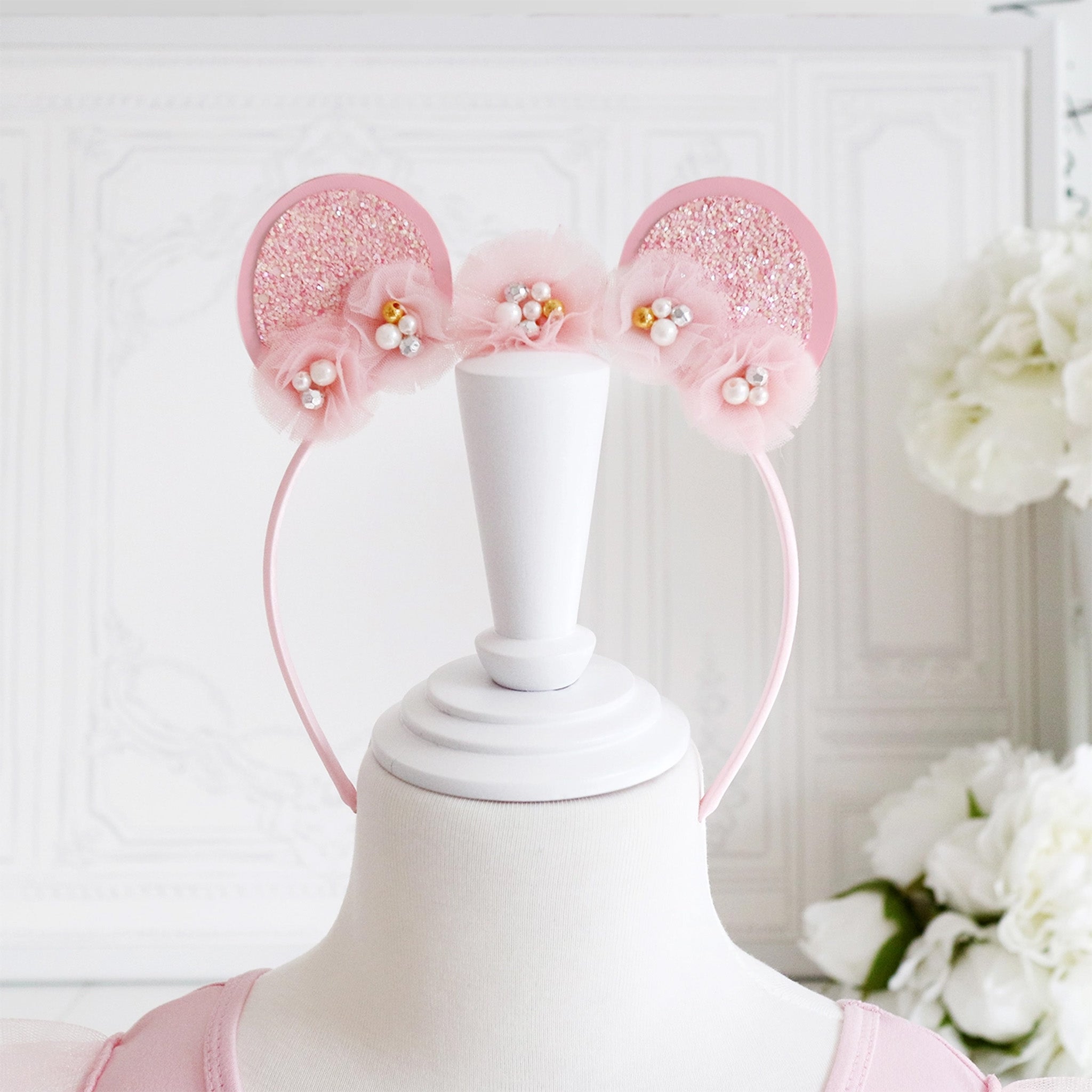 Claris The Chicest Mouse in Paris™ Magnificent Mess Ears Headband - Pink Poppy Australia