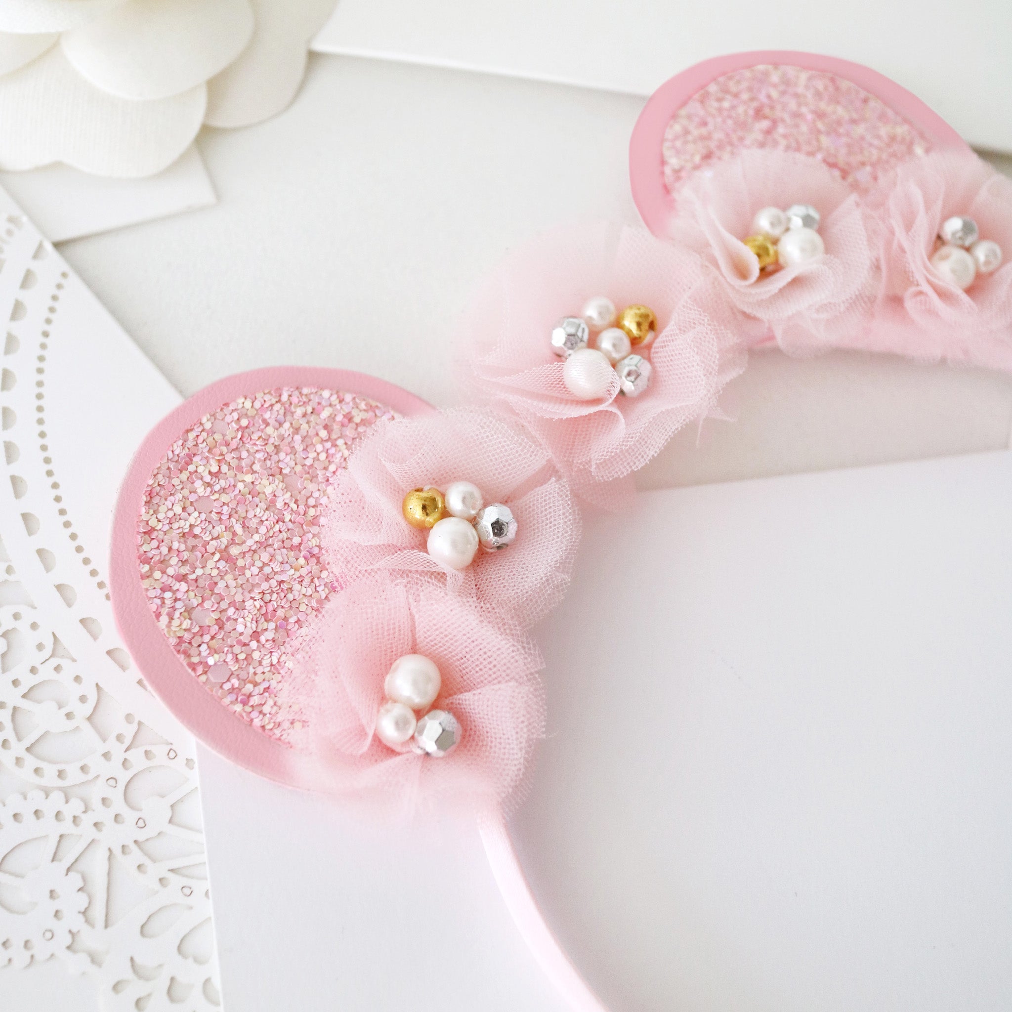Claris The Chicest Mouse in Paris™ Magnificent Mess Ears Headband - Pink Poppy Australia
