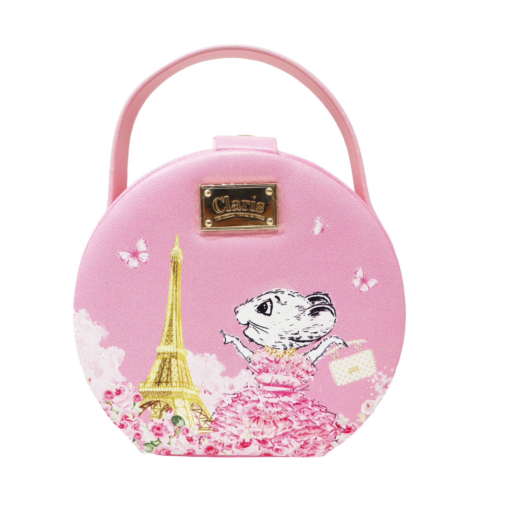 Claris the Chicest Mouse in Paris  Mini Handbag Jewellery Case - Pink Poppy Australia