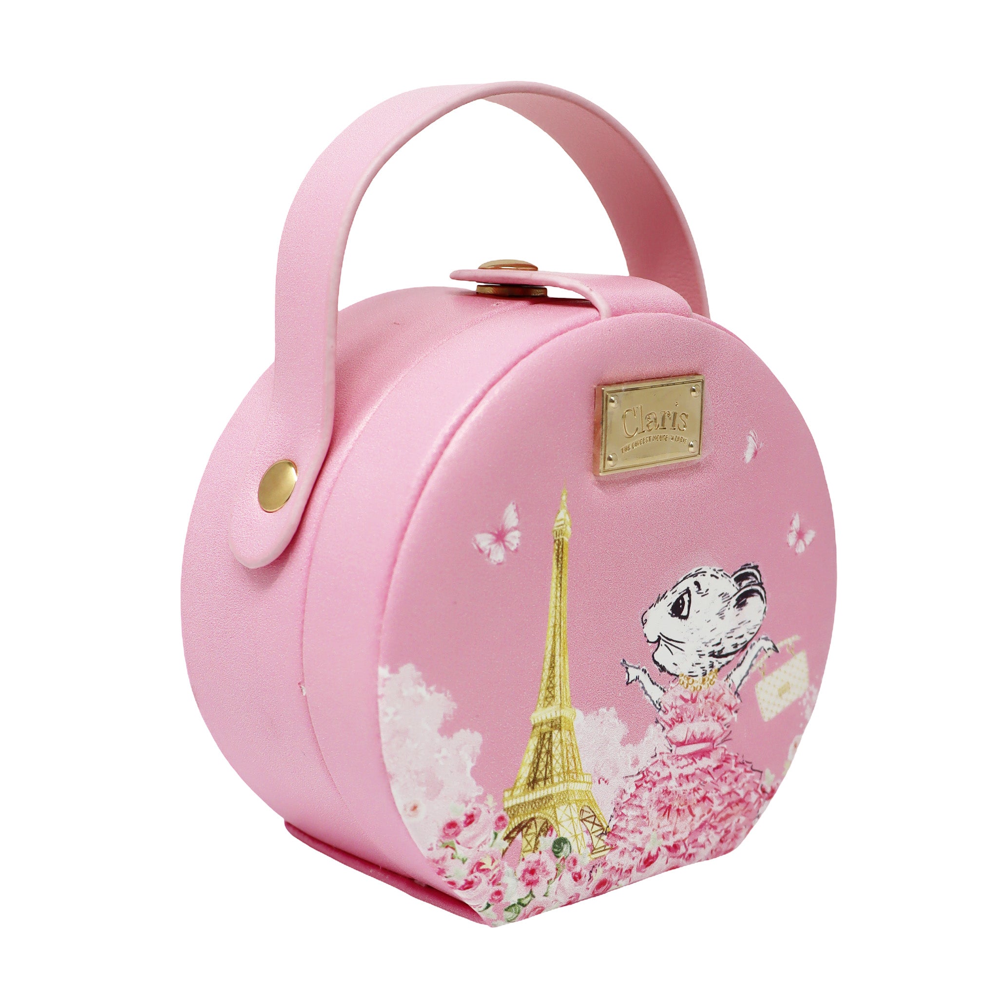 Claris the Chicest Mouse in Paris  Mini Handbag Jewellery Case - Pink Poppy Australia