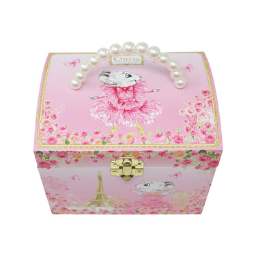 Claris The Chicest Mouse in Paris Pearl Musical Jewellery Box - Pink Poppy Australia
