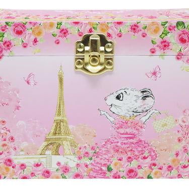 Claris The Chicest Mouse in Paris Pearl Musical Jewellery Box - Pink Poppy Australia