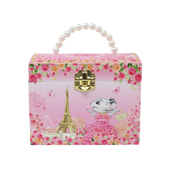 Claris The Chicest Mouse in Paris Pearl Musical Jewellery Box
