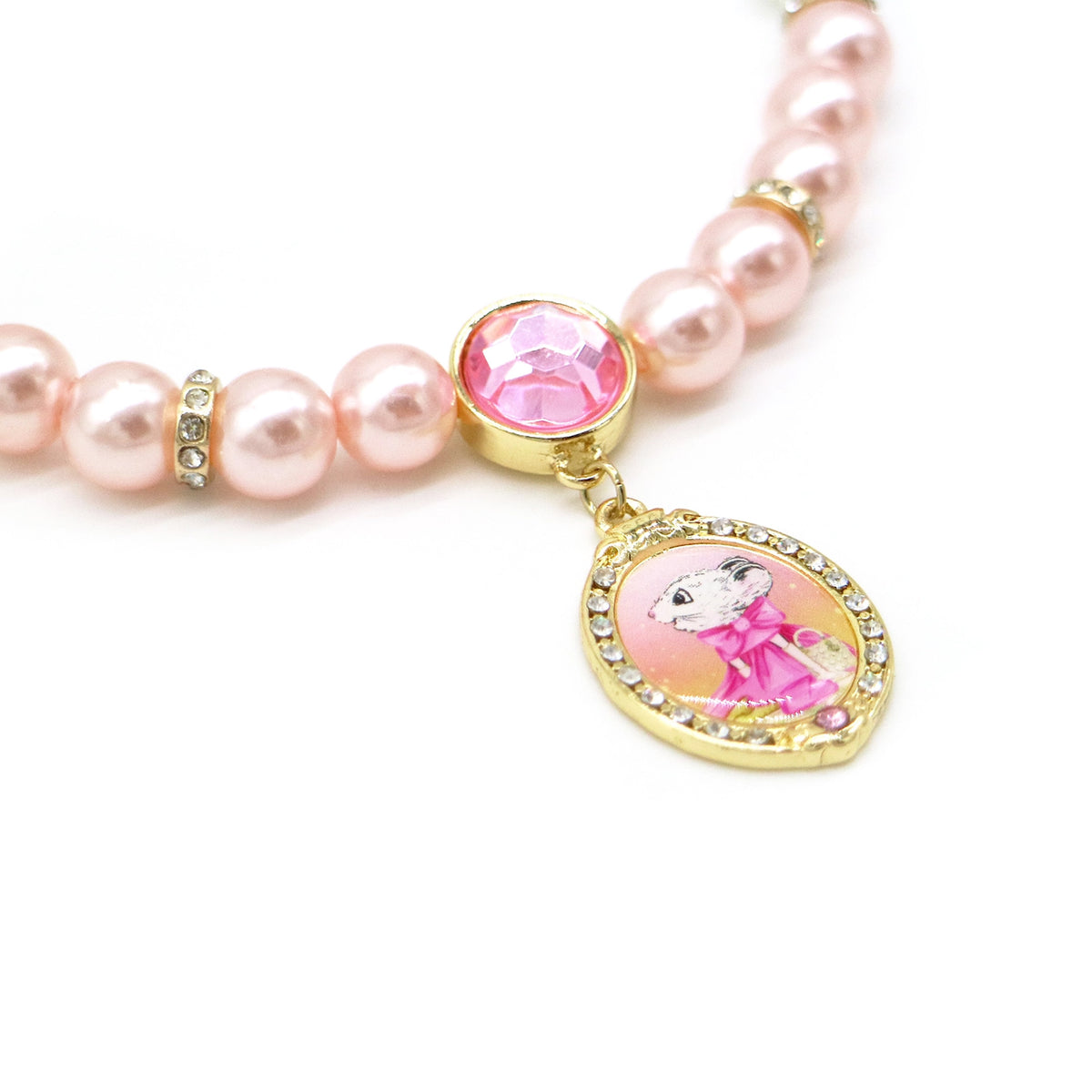 Claris The Chicest Mouse in Paris™ Magnificent Mess Necklace & Bracelet Set - Pink Poppy Australia