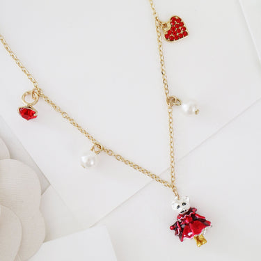 Claris: The Chicest Mouse In Paris™ Holiday Heist Charm Necklace - Pink Poppy Australia