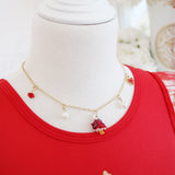 Claris: The Chicest Mouse In Paris™ Holiday Heist Charm Necklace - Pink Poppy Australia