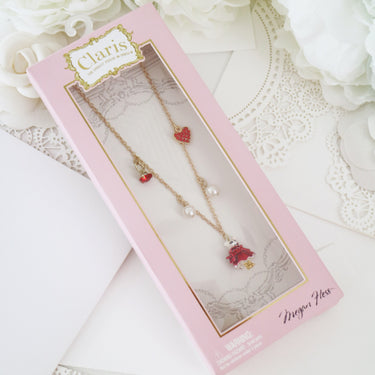 Claris: The Chicest Mouse In Paris™ Holiday Heist Charm Necklace - Pink Poppy Australia