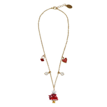 Claris: The Chicest Mouse In Paris™ Holiday Heist Charm Necklace - Pink Poppy Australia