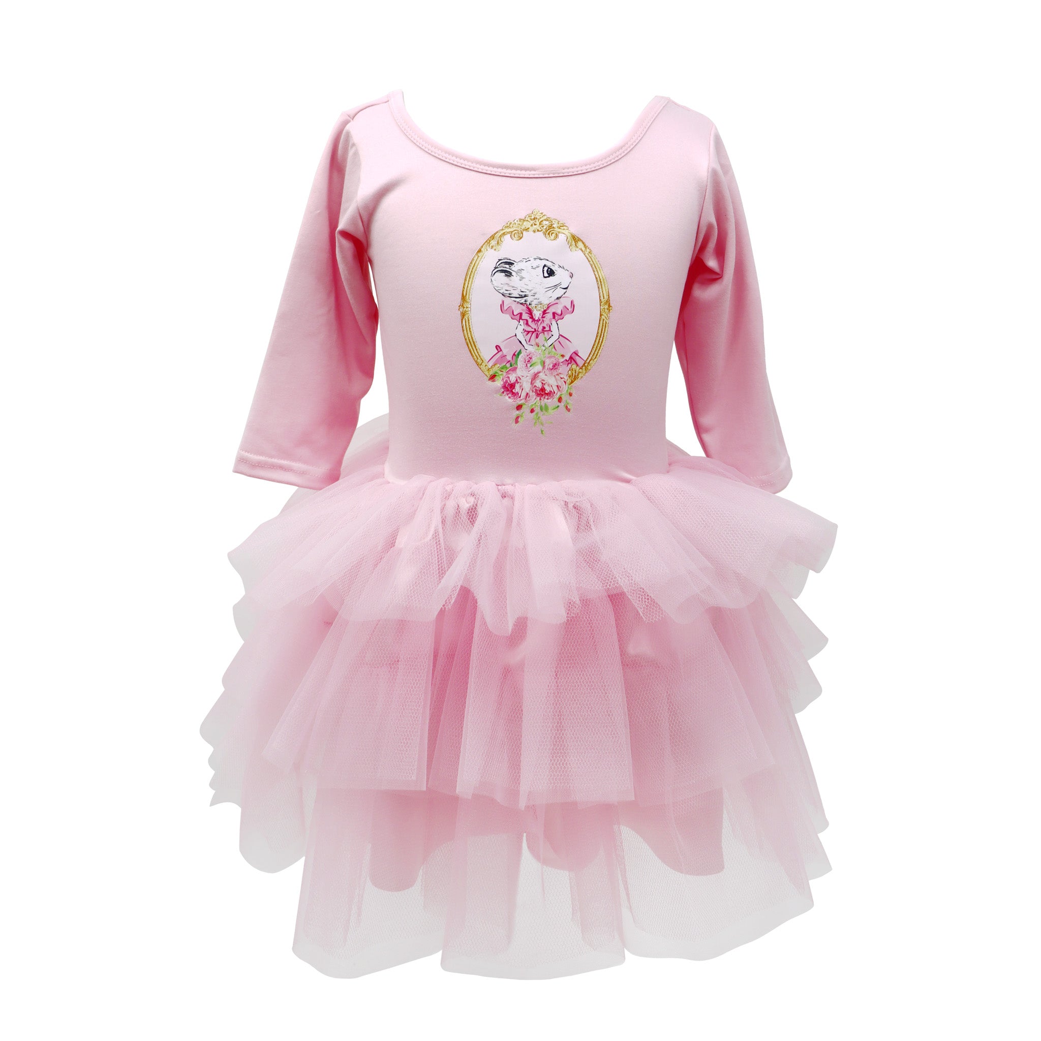Claris: The Chicest Mouse In Paris™ Fashion Print Tulle Dress - Pink Poppy Australia