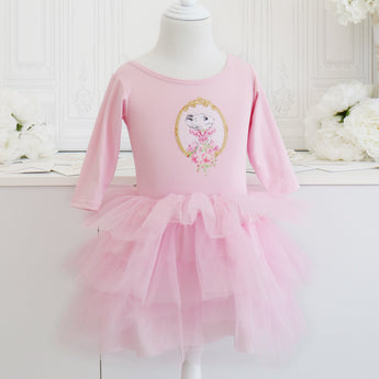 Claris: The Chicest Mouse In Paris™ Fashion Print Tulle Dress - Pink Poppy Australia