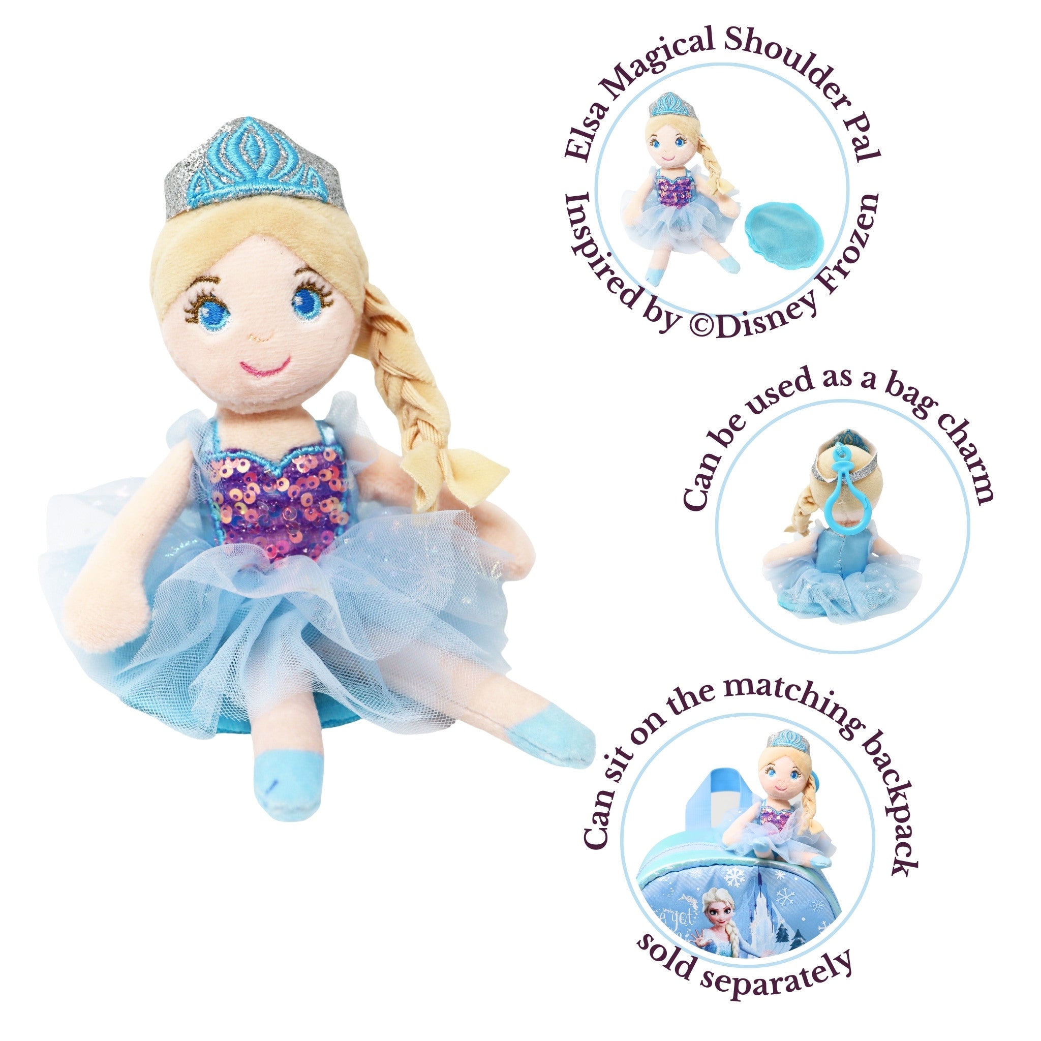 Disney Frozen Elsa Shoulder BFF Backpack Bundle
