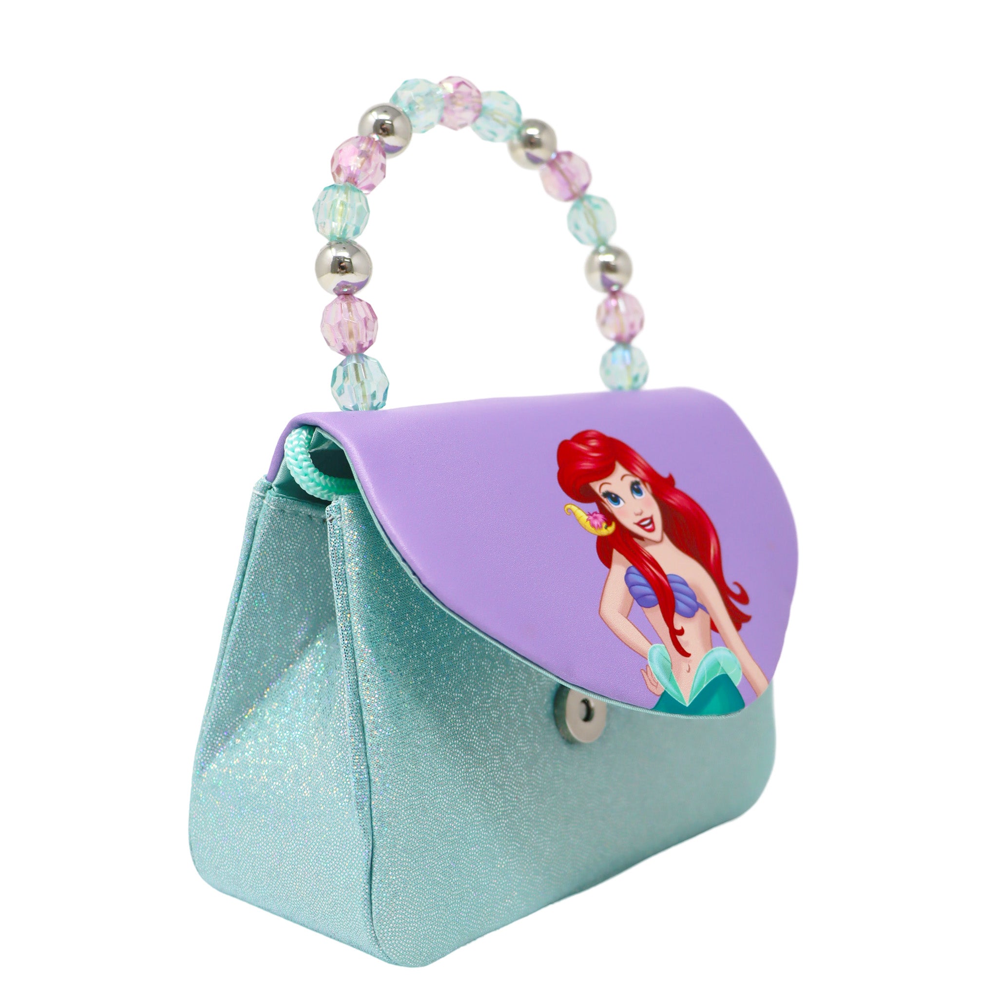 Disney Princess Ariel Mermaid Print Handbag - Pink Poppy Australia