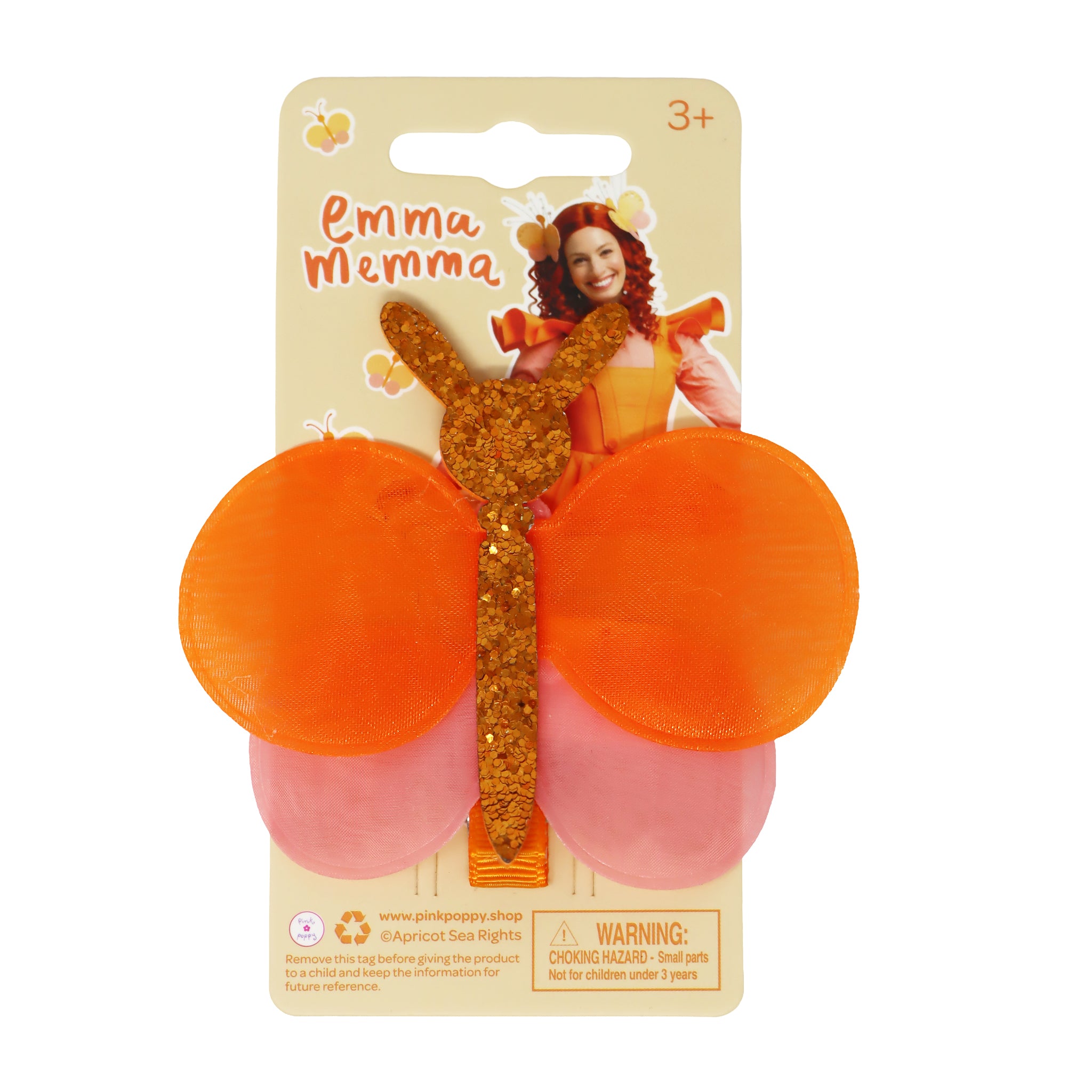 Emma Memma Butterfly Hair Clip - Pink Poppy Australia