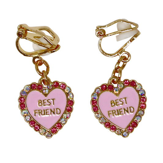 Best Friend Clip-on Earrings - Pink Poppy Australia