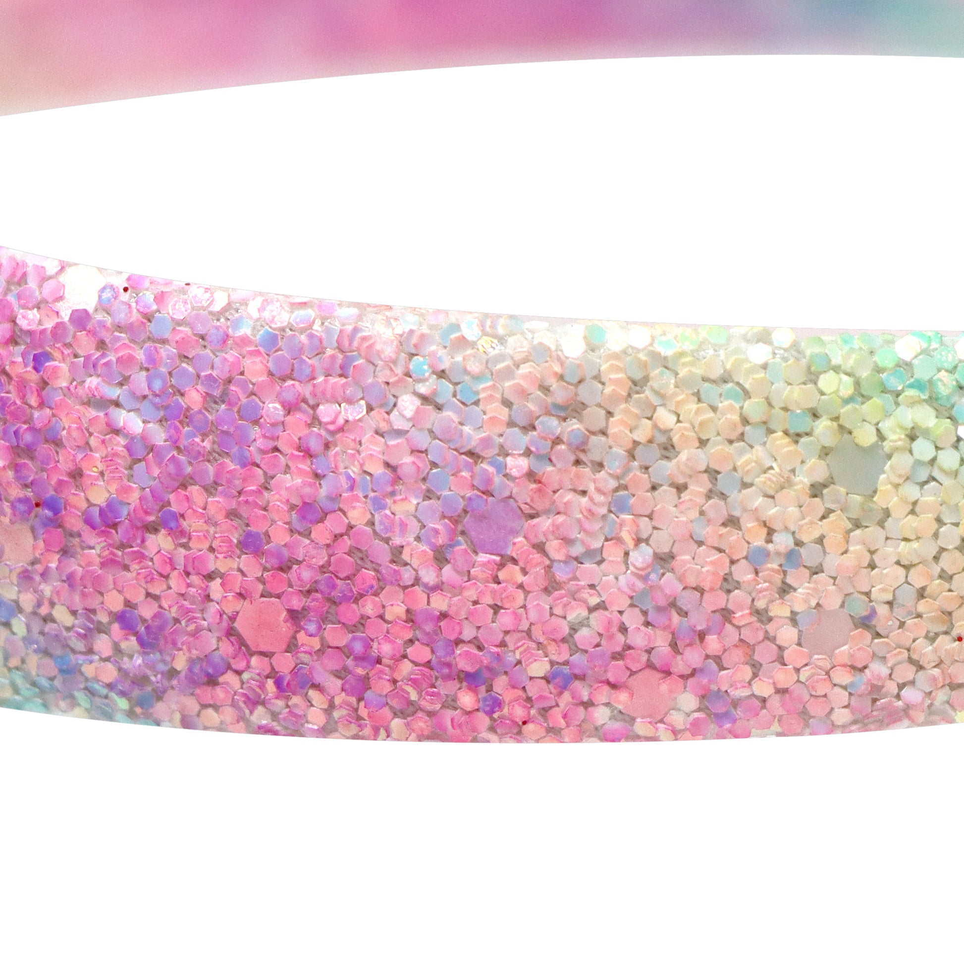 Rainbow Chunky Glitter Wide Headband - Pink Poppy Australia