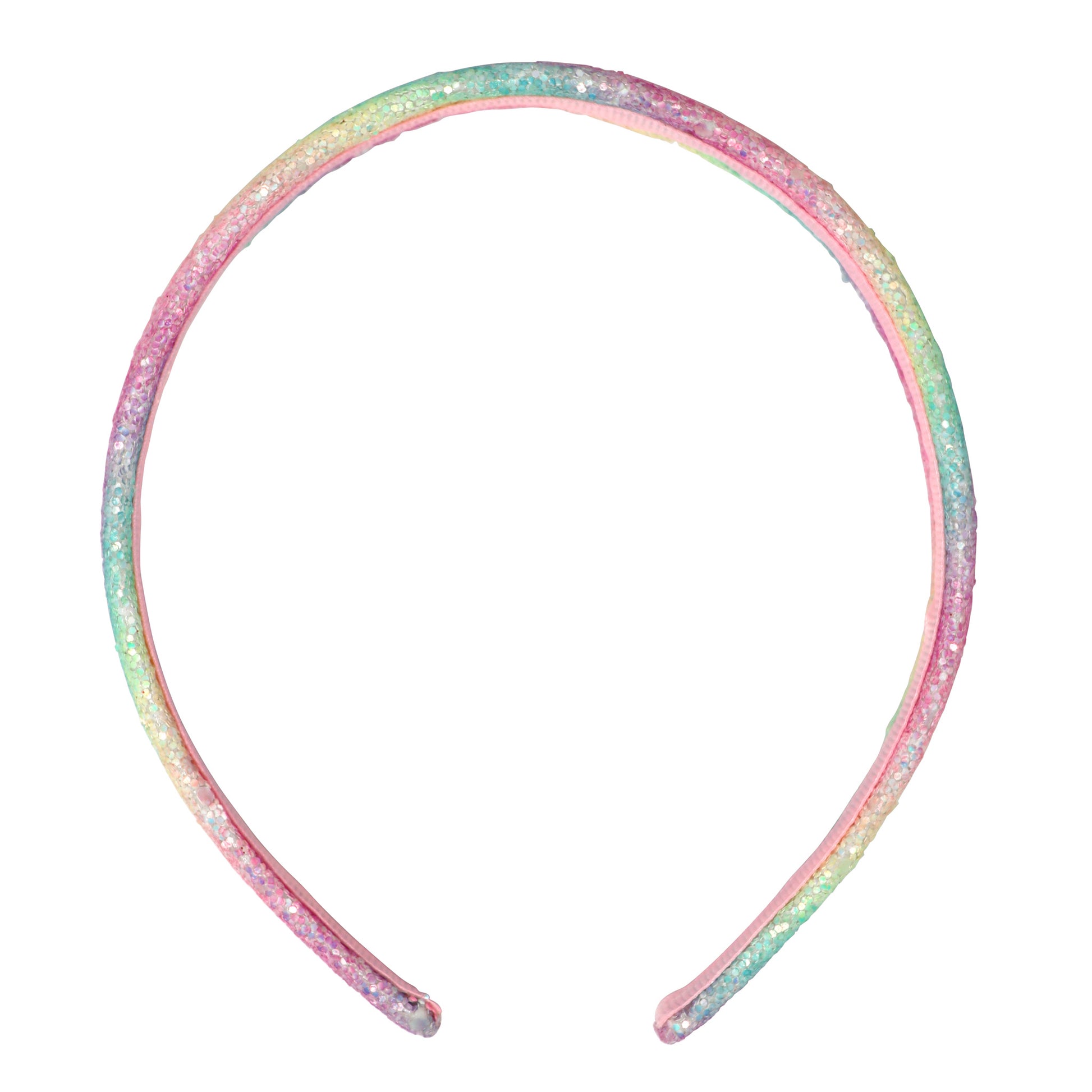 Rainbow Chunky Glitter Wide Headband - Pink Poppy Australia