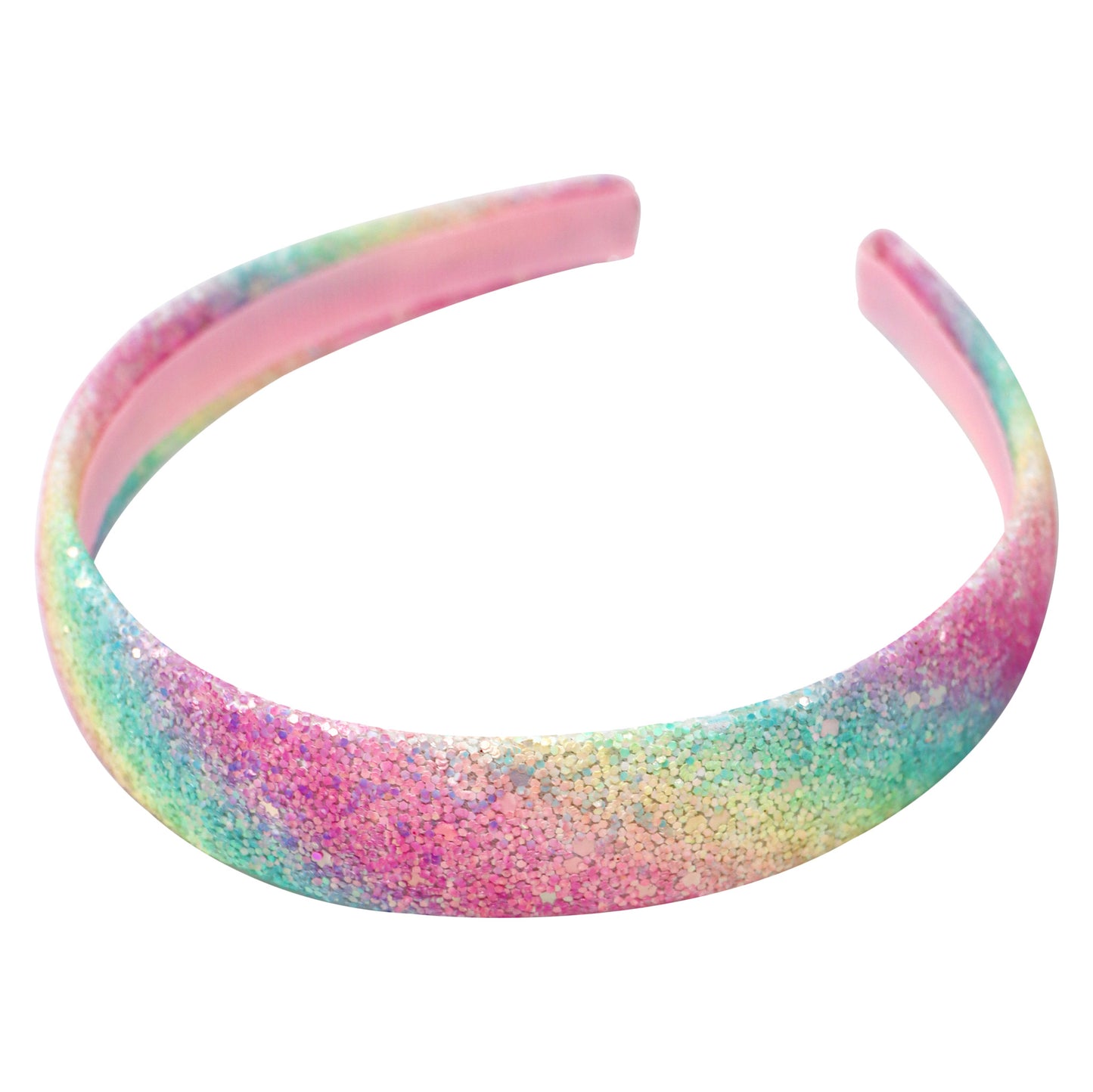 Rainbow Chunky Glitter Wide Headband - Pink Poppy Australia