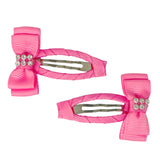 Ribbon Bow Hair Clips - Pink Poppy Australia