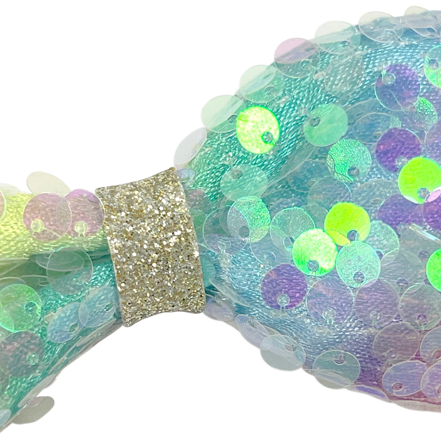 Unicorn Rainbow Sequin Bow Hair Clip