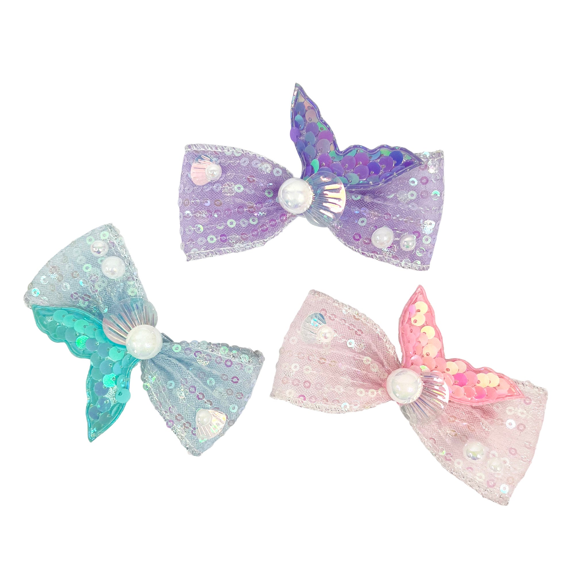 Mermaid Tail Bow Hair Clip - Pink Poppy Australia