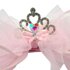 Rhinestone Crown Bow Hair Clip - Pink Poppy Australia