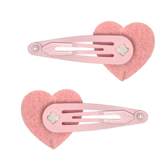 Pink Rhinestone Heart Hair Clip