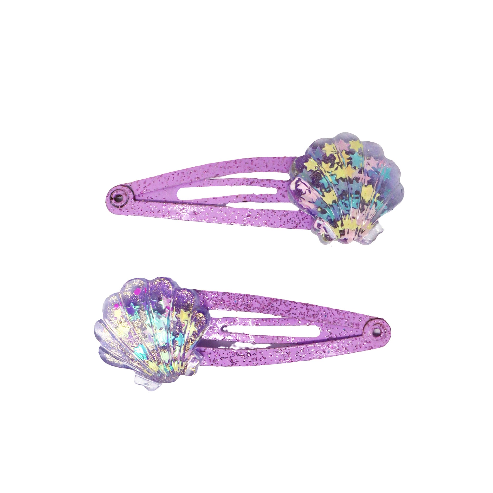 Mermaid Glitter Shell Hair Clips - Pink Poppy Australia