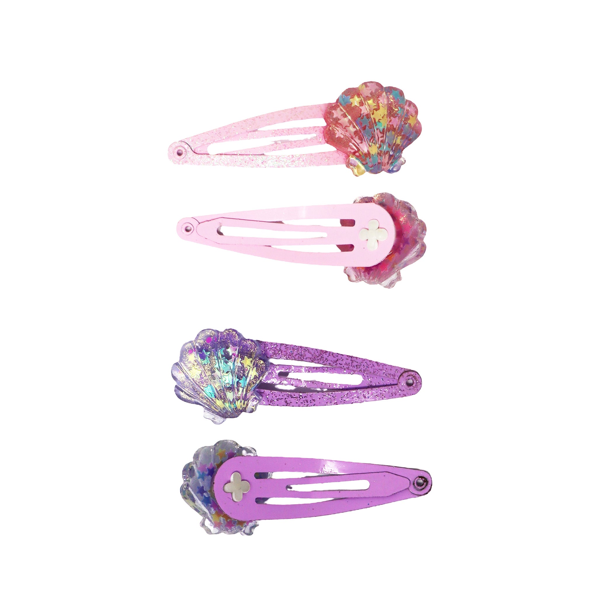 Mermaid Glitter Shell Hair Clips - Pink Poppy Australia