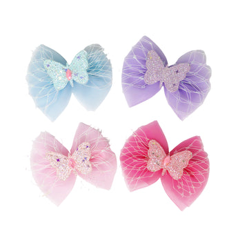 Glitter Butterfly Bow Hair Clip - Pink Poppy Australia