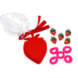 Mini Strawberry Hair Clip Set - Pink Poppy Australia