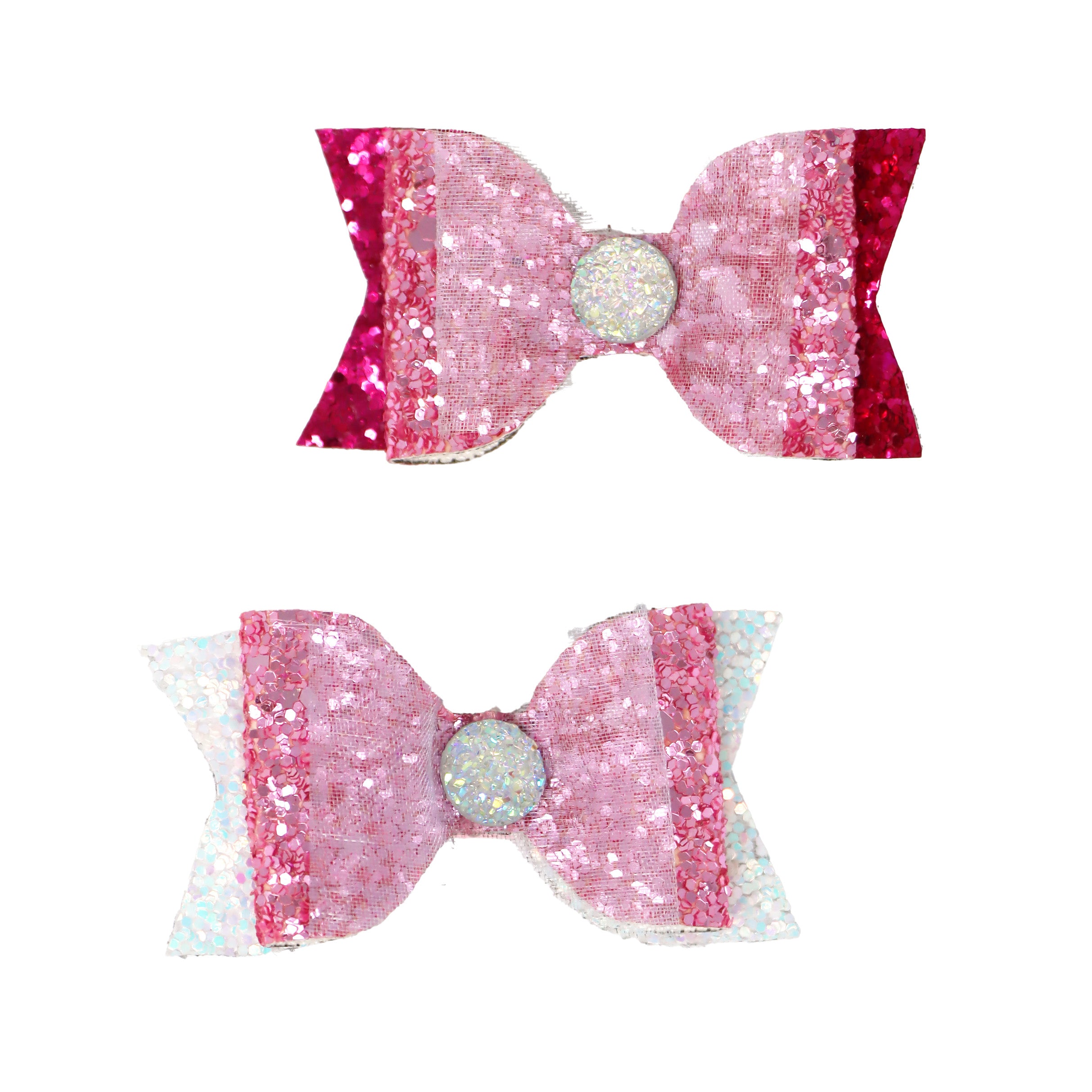 Dreamland Glitter Bow Hair Clips - Pink Poppy Australia