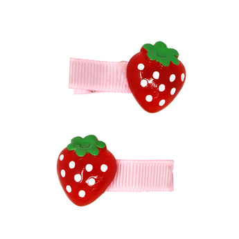 Strawberry Pop Hair Clips