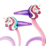 Unicorn Hair Clips with Hair Extension - Pink Poppy Australia