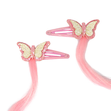 Butterfly Hair Clips with Hair Extension - Pink Poppy Australia