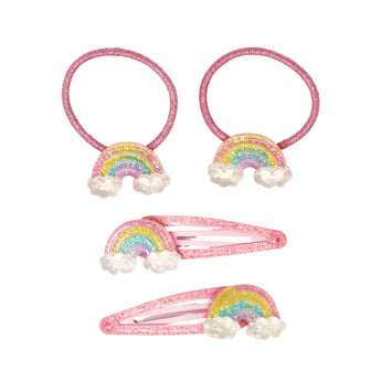 Glitter Rainbow Hair Accessories Set - Pink Poppy Australia