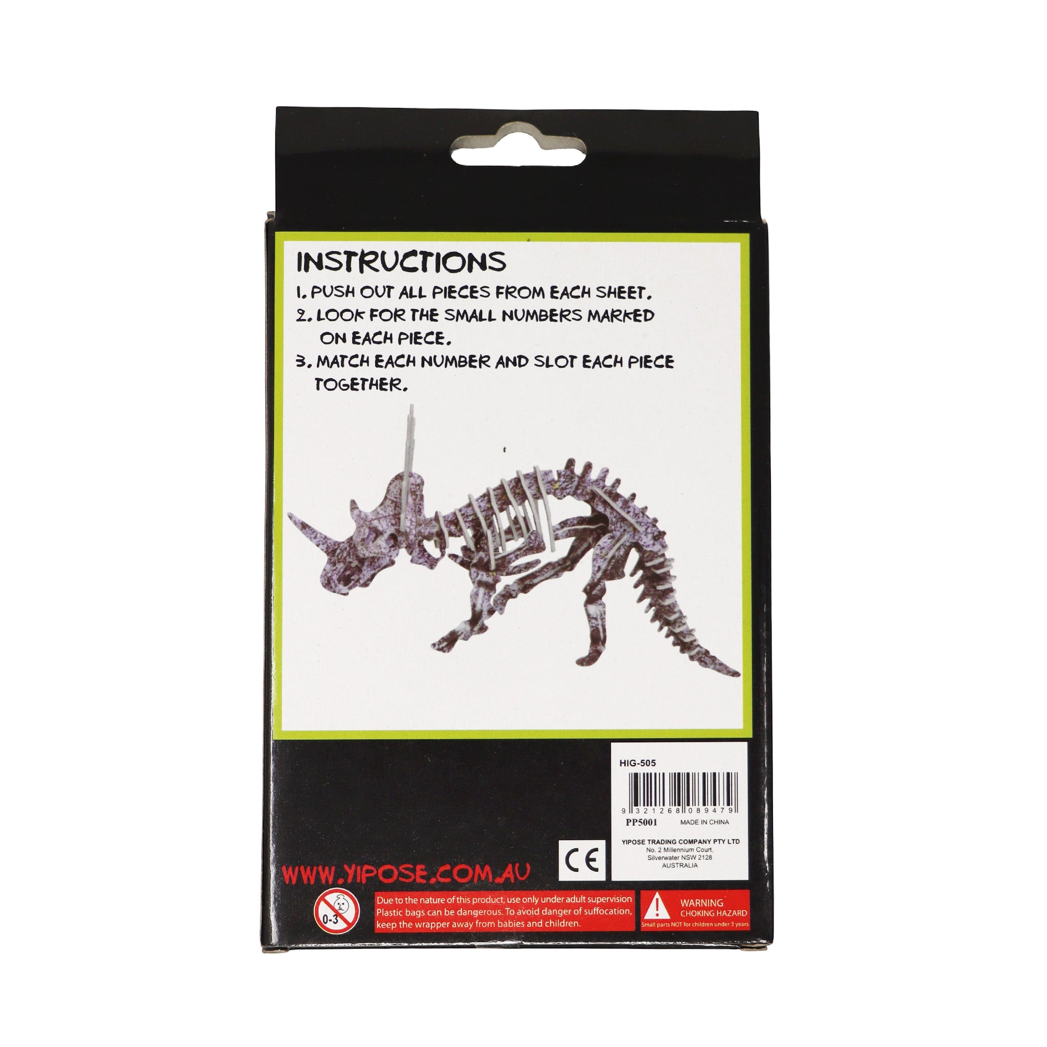 Build Your Own Dinosaur-Triceratops - Pink Poppy Australia