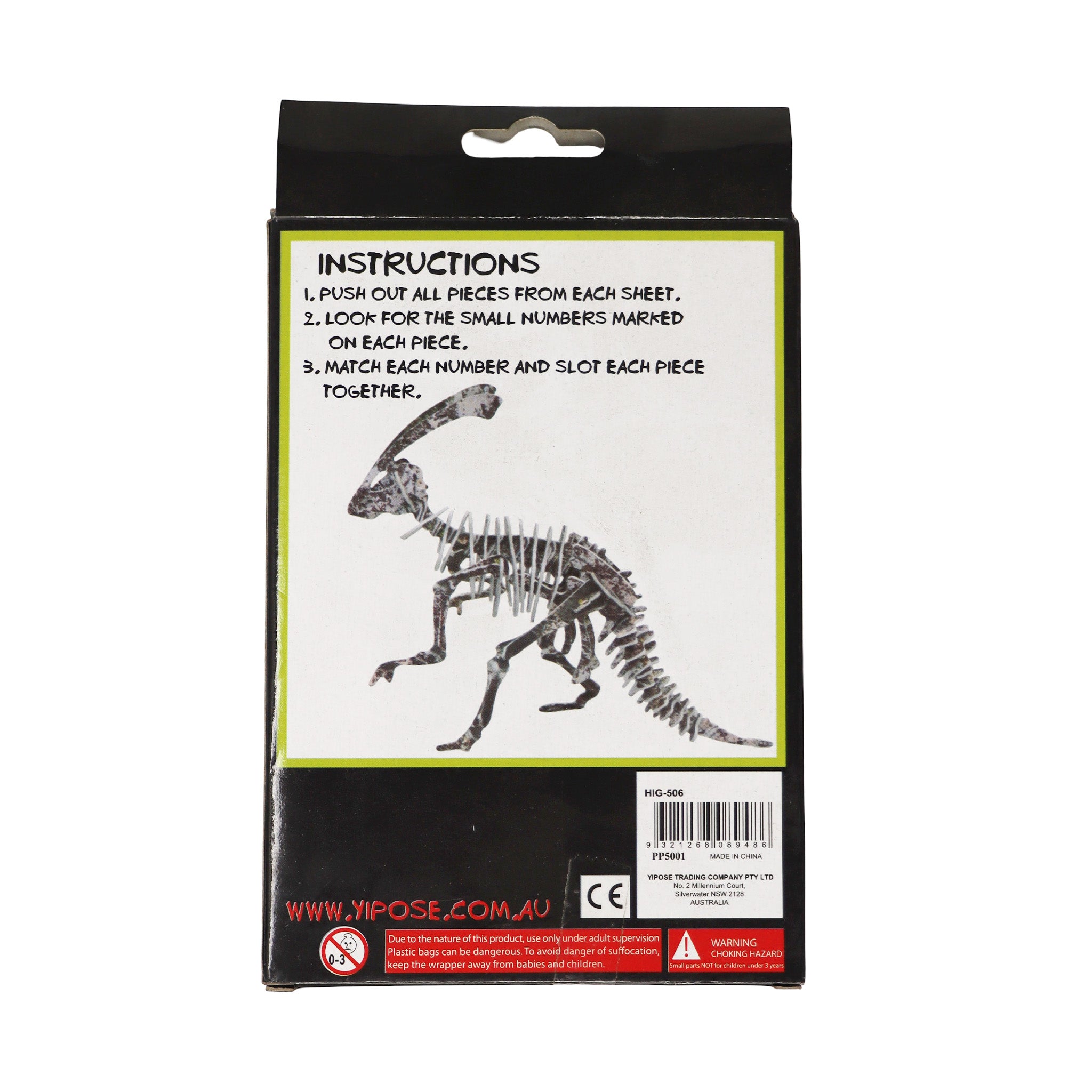 Build Your Own Dinosaur-Parasaurolophus - Pink Poppy Australia